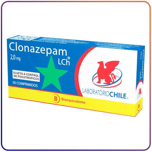 CLONAZEPAM 2 MG  30 COMPRIMIDOS